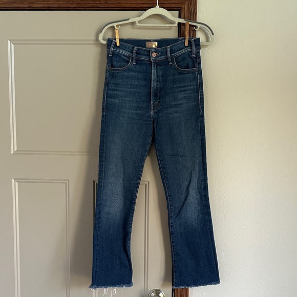 EUC Mother The Hustler Ankle Fray Home Movies Blue Women's Jeans Size 27/4 - Picture 1 of 10